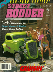 STREET RODDER 1990 OCT - DF WINDSHIELD KIT STALLED, 1934 GAUGE PANEL MADE